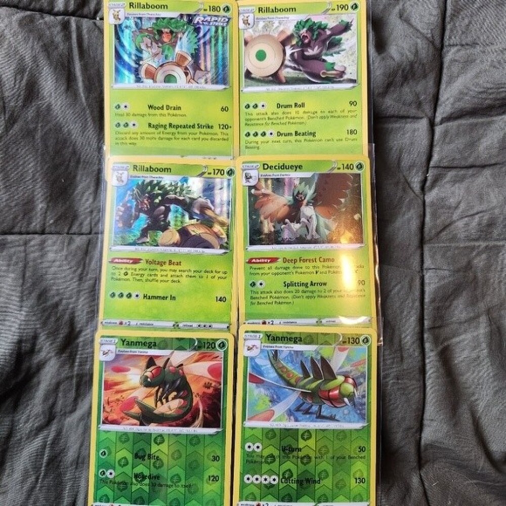 Rillaboom, Yanmega, Decidueye